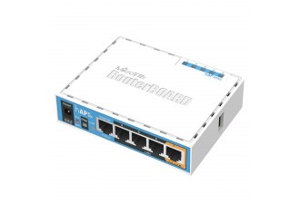 Радиомаршрутизатор MikroTik hAP ac lite with 650MHz CPU, 64MB RAM, 5xLAN, built-in 2.4Ghz 802.11b/g/n two chain wireless with integrated antennas, built-in 5Ghz 802.11ac single  chain wireless with integrated antenna, USB, desktop case, PSU, RouterOS L4