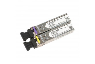 Модуль MikroTik Pair of SFP modules, S-45LC80D (1.25G SM 80km T1490nm/R1550nm, Single LC-connector) + S-54LC80D (1.25G SM 80km T1550nm/R1490nm, Single LC-connector)